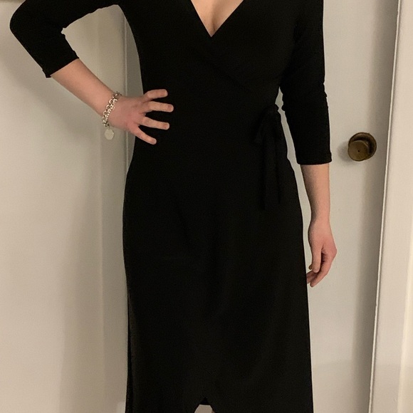 Rachel Zoe sexy and elegant faux wrap black dress NWOT size XS - Picture 3 of 14